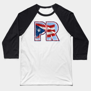 Puerto Rican flag - PR - Boricua pride - grunge design Baseball T-Shirt